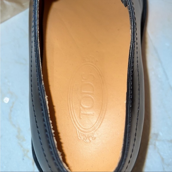 Men’s Tods Derby shoe black leather made in italy size 9 - Picture 9 of 13